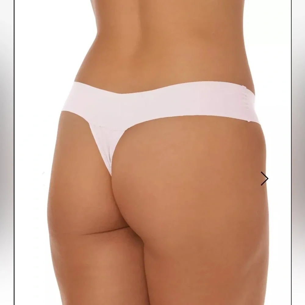 HANKY PANKY Thong Sz Large 6J1661B Bliss Pink Breathe Natural Rise Brand New!
